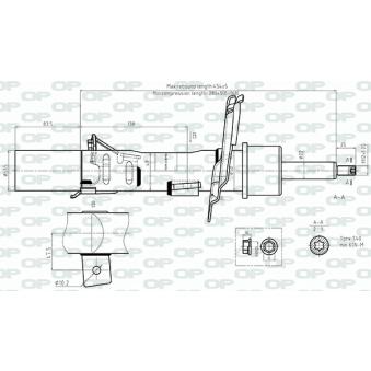 Amortisseur avant gauche OPEN PARTS OEM 1866897