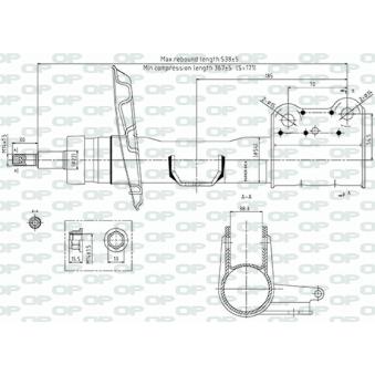 Amortisseur avant droit OPEN PARTS OEM 1763232000