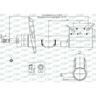 Amortisseur avant gauche OPEN PARTS OEM 1763231900