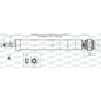 Jeu de 2 amortisseurs arrière OPEN PARTS [SAB8745.32]