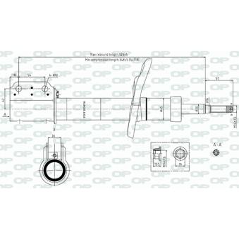 Jeu de 2 amortisseurs arrière OPEN PARTS OEM 543020964R