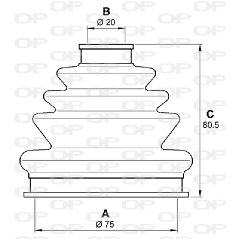 Soufflets de cardan avant OPEN PARTS SJK7007.00 - Visuel 1