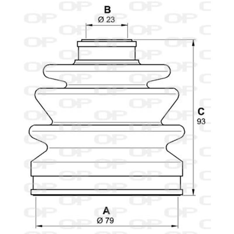 Soufflets de cardan avant OPEN PARTS SJK7034.00 - Visuel 1