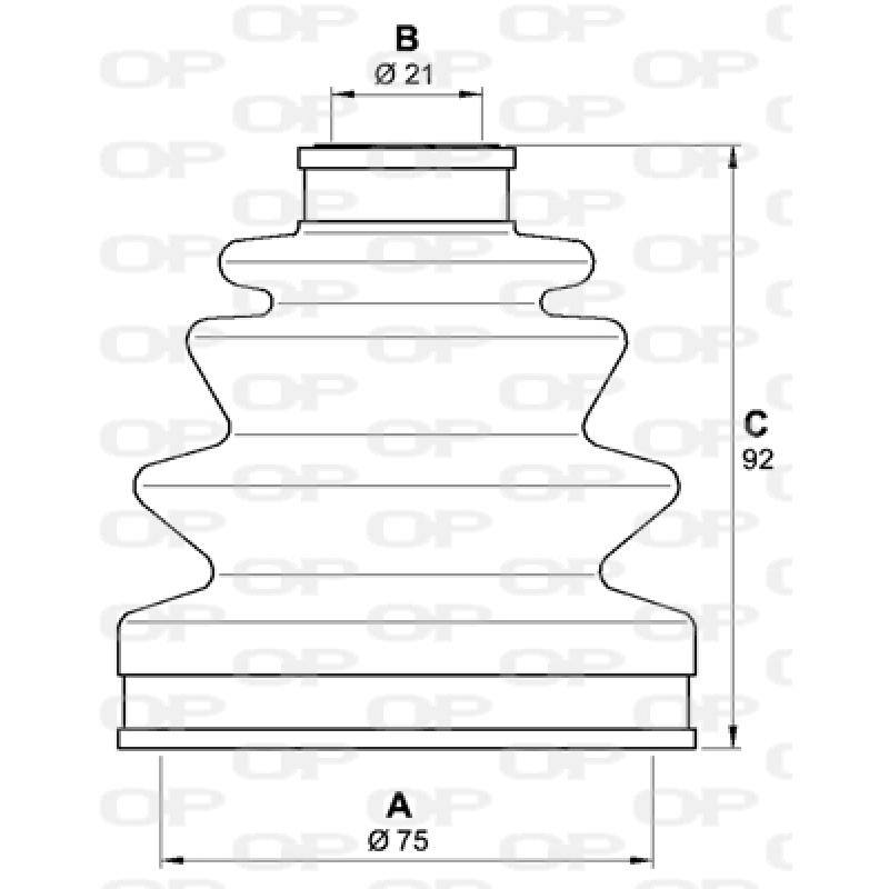 Soufflets de cardan avant OPEN PARTS SJK7044.00 - Visuel 1