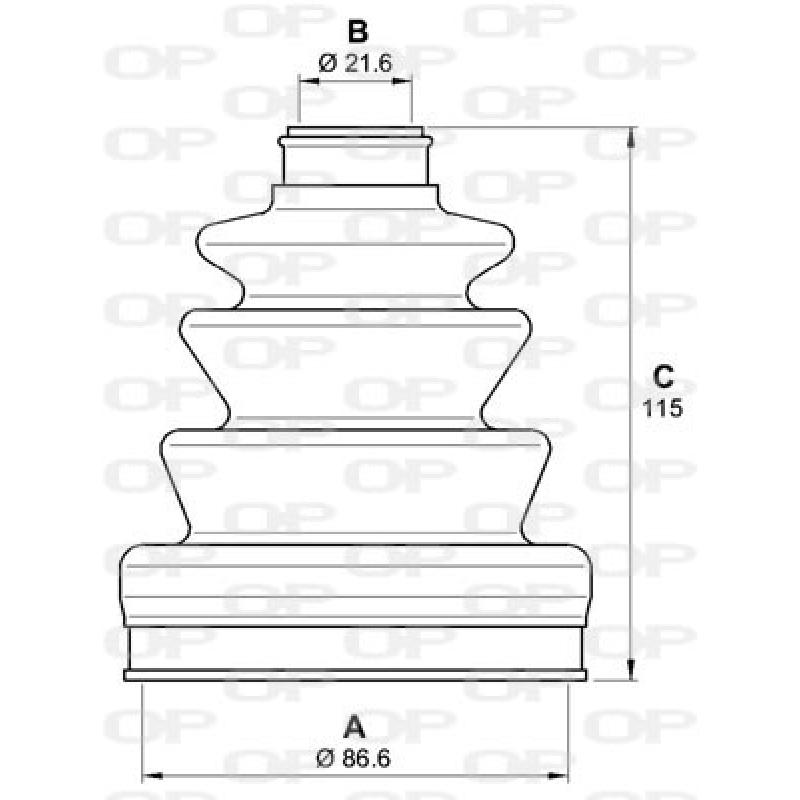 Soufflets de cardan avant OPEN PARTS SJK7057.00 - Visuel 1