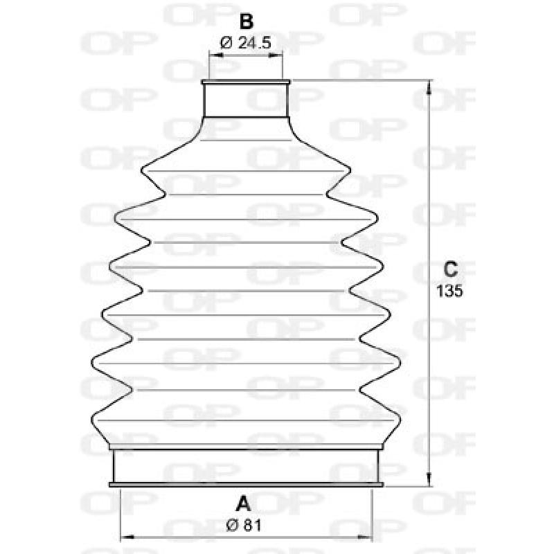 Soufflets de cardan avant OPEN PARTS SJK7058.00 - Visuel 1