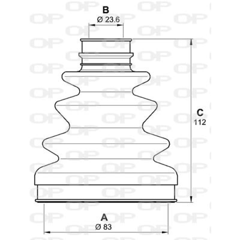 Soufflets de cardan avant OPEN PARTS SJK7060.00 - Visuel 1
