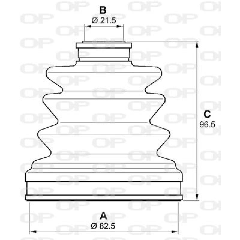 Soufflets de cardan avant OPEN PARTS SJK7064.00 - Visuel 1