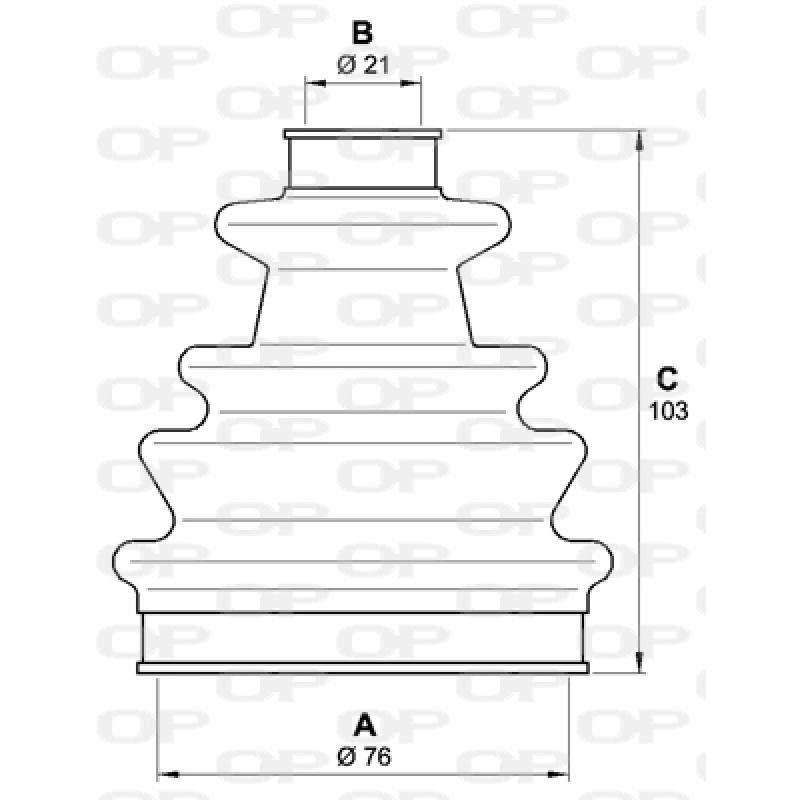 Soufflets de cardan avant OPEN PARTS SJK7068.00 - Visuel 1