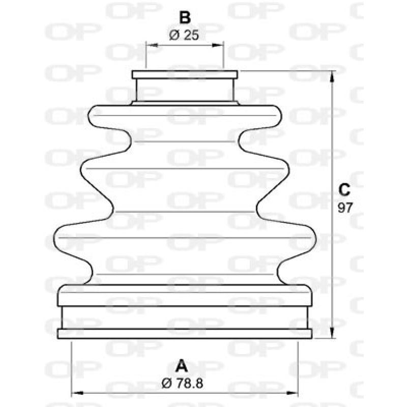 Soufflets de cardan avant OPEN PARTS SJK7069.00 - Visuel 1