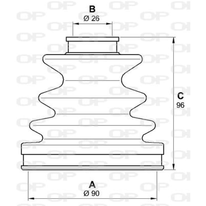 Soufflets de cardan avant OPEN PARTS SJK7076.00 - Visuel 1