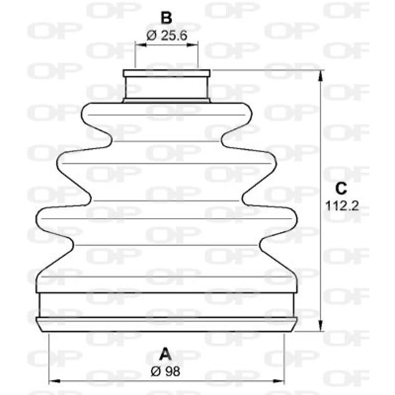 Soufflets de cardan avant OPEN PARTS SJK7094.00 - Visuel 1