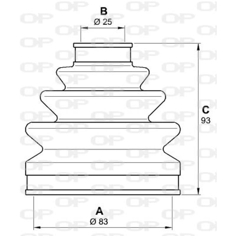 Soufflets de cardan avant OPEN PARTS SJK7099.00 - Visuel 1