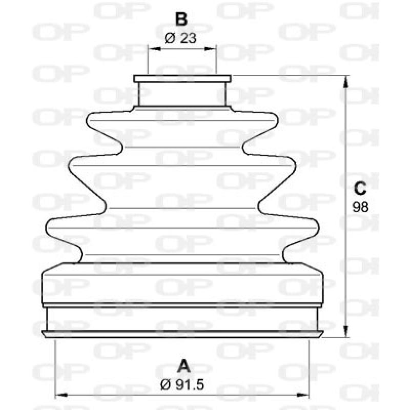 Soufflets de cardan avant OPEN PARTS SJK7107.00 - Visuel 1