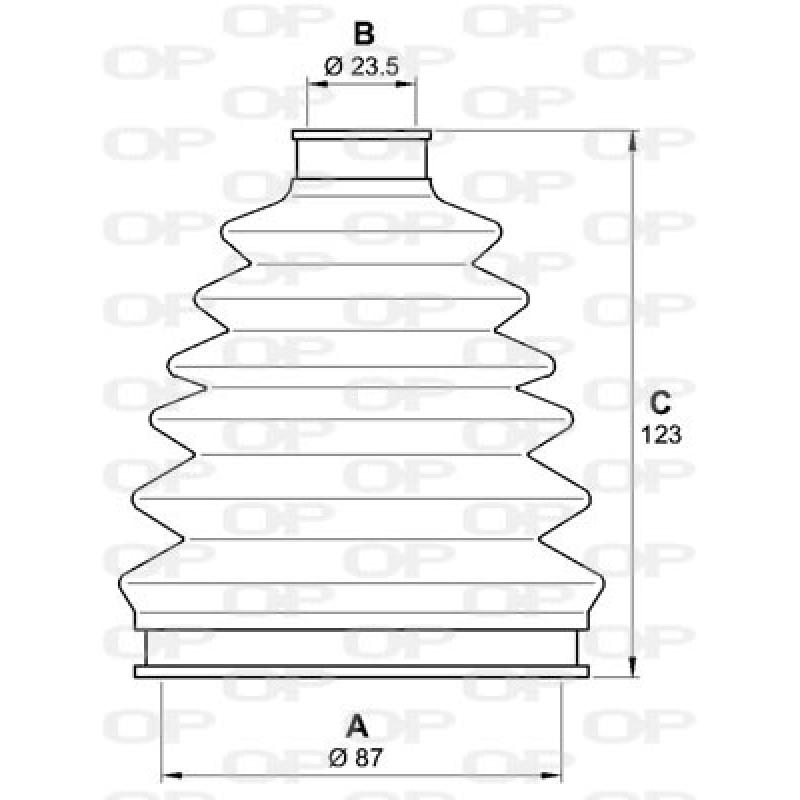 Soufflets de cardan avant OPEN PARTS SJK7132.00 - Visuel 1