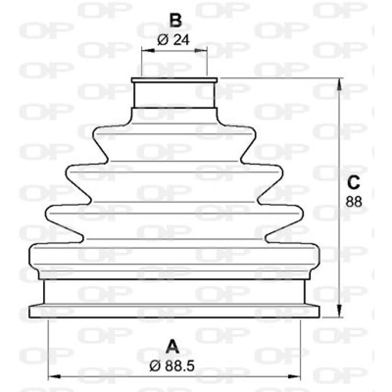 Soufflets de cardan avant OPEN PARTS SJK7138.00 - Visuel 1