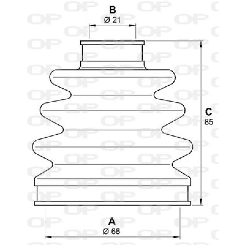 Soufflets de cardan avant OPEN PARTS SJK7142.00 - Visuel 1