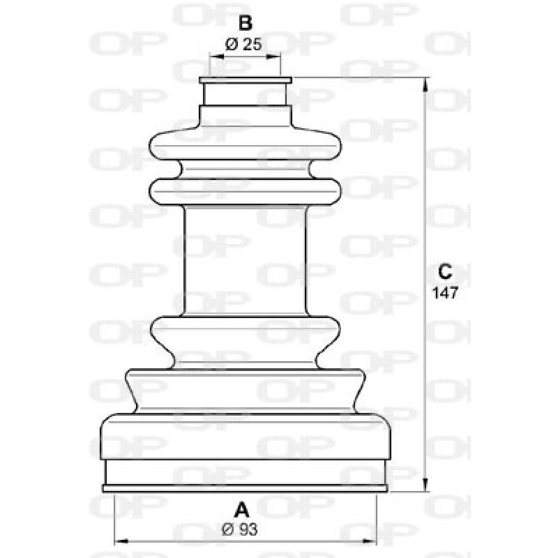 Soufflets de cardan avant OPEN PARTS SJK7144.00 - Visuel 1