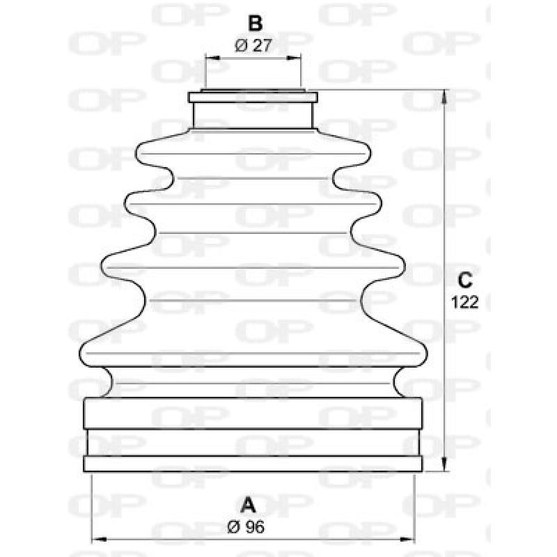 Soufflets de cardan avant OPEN PARTS SJK7154.00 - Visuel 1