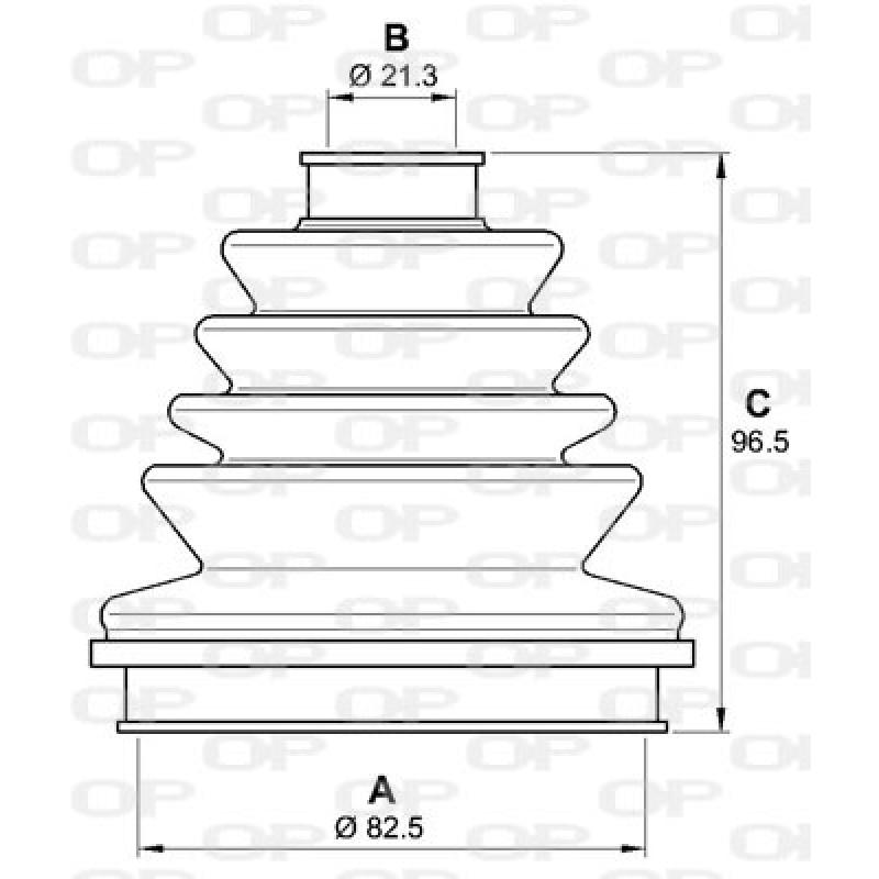 Soufflets de cardan avant OPEN PARTS SJK7162.00 - Visuel 1