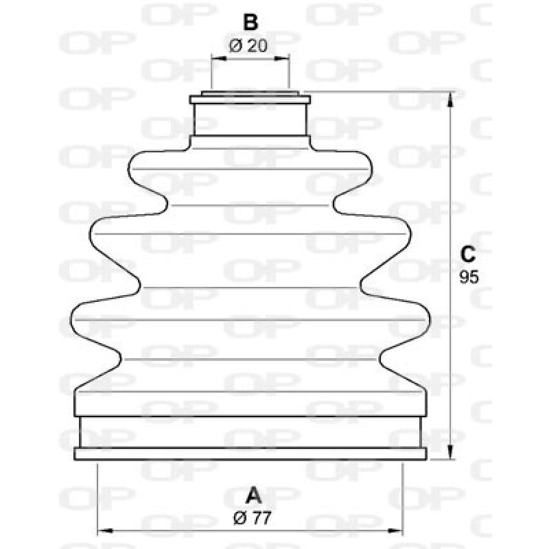 Soufflets de cardan avant OPEN PARTS SJK7180.00 - Visuel 1