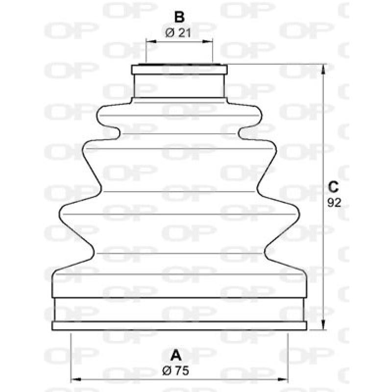 Soufflets de cardan avant OPEN PARTS SJK7189.00 - Visuel 1