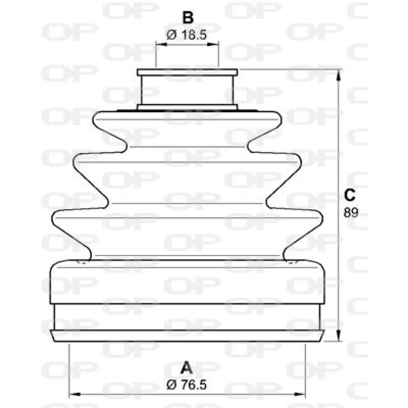 Soufflets de cardan avant OPEN PARTS SJK7212.00 - Visuel 1