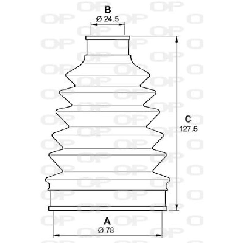 Soufflets de cardan avant OPEN PARTS SJK7217.00 - Visuel 1