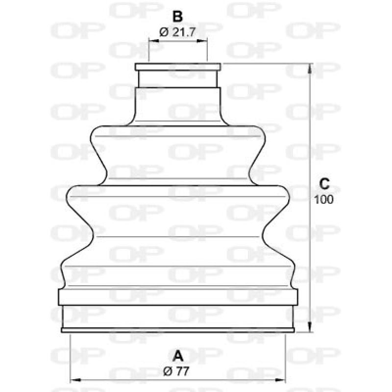 Soufflets de cardan avant OPEN PARTS SJK7241.00 - Visuel 1