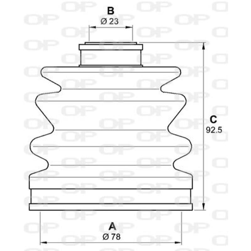 Soufflets de cardan avant OPEN PARTS SJK7246.00 - Visuel 1