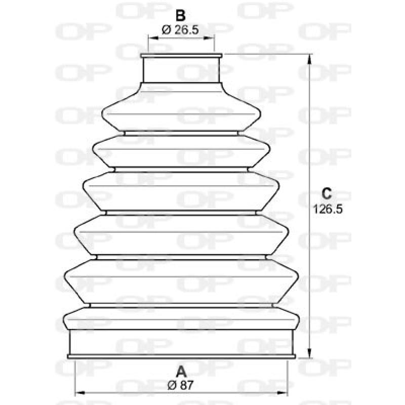 Soufflets de cardan avant OPEN PARTS SJK7257.00 - Visuel 1