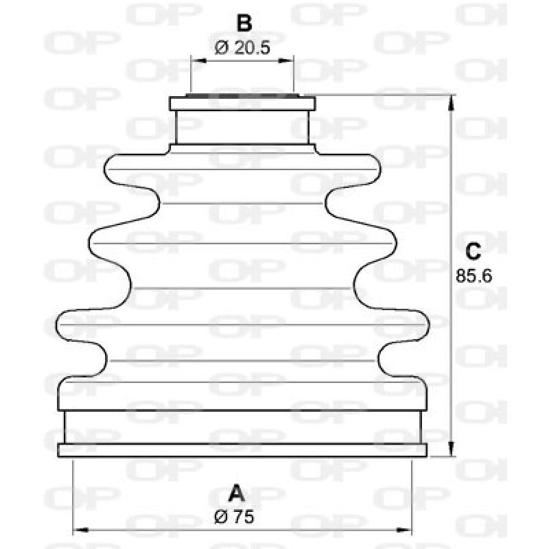 Soufflets de cardan avant OPEN PARTS SJK7263.00 - Visuel 1