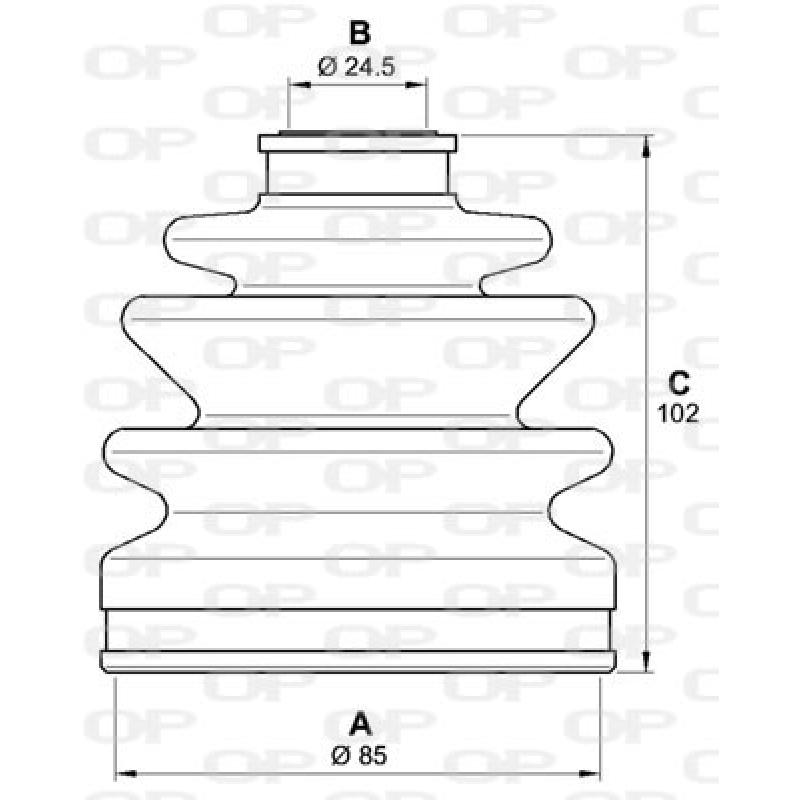 Soufflets de cardan avant OPEN PARTS SJK7264.00 - Visuel 1