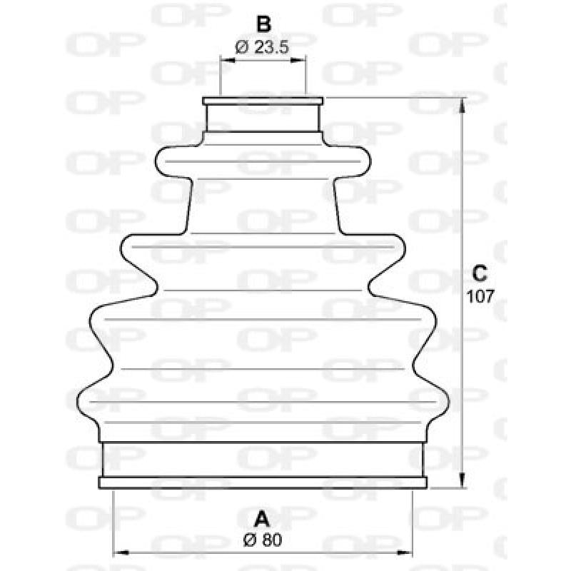 Soufflets de cardan avant OPEN PARTS SJK7267.00 - Visuel 1