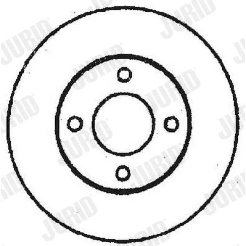 Jeu de 2 disques de frein avant JURID 561244JC - Visuel 1