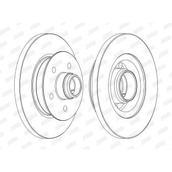 Jeu de 2 disques de frein avant JURID OEM 251407617G