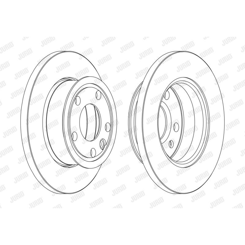 Jeu de 2 disques de frein avant JURID 561609JC - Visuel 1