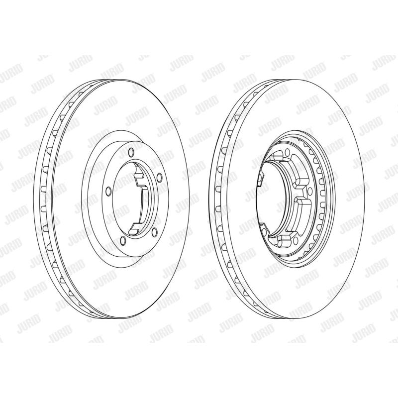 Jeu de 2 disques de frein avant JURID 561624JC - Visuel 1