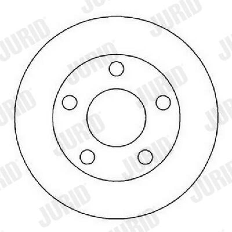 Jeu de 2 disques de frein arrière JURID 562005JC - Visuel 1