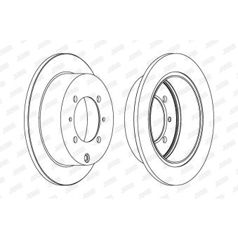 Jeu de 2 disques de frein arrière JURID OEM MB668083