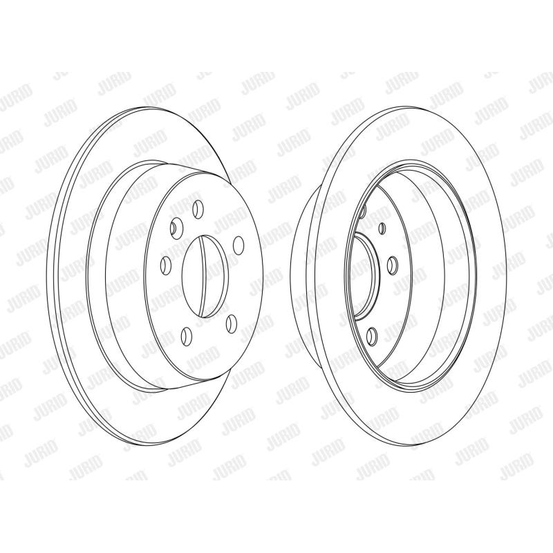 Jeu de 2 disques de frein arrière JURID 562065JC - Visuel 1