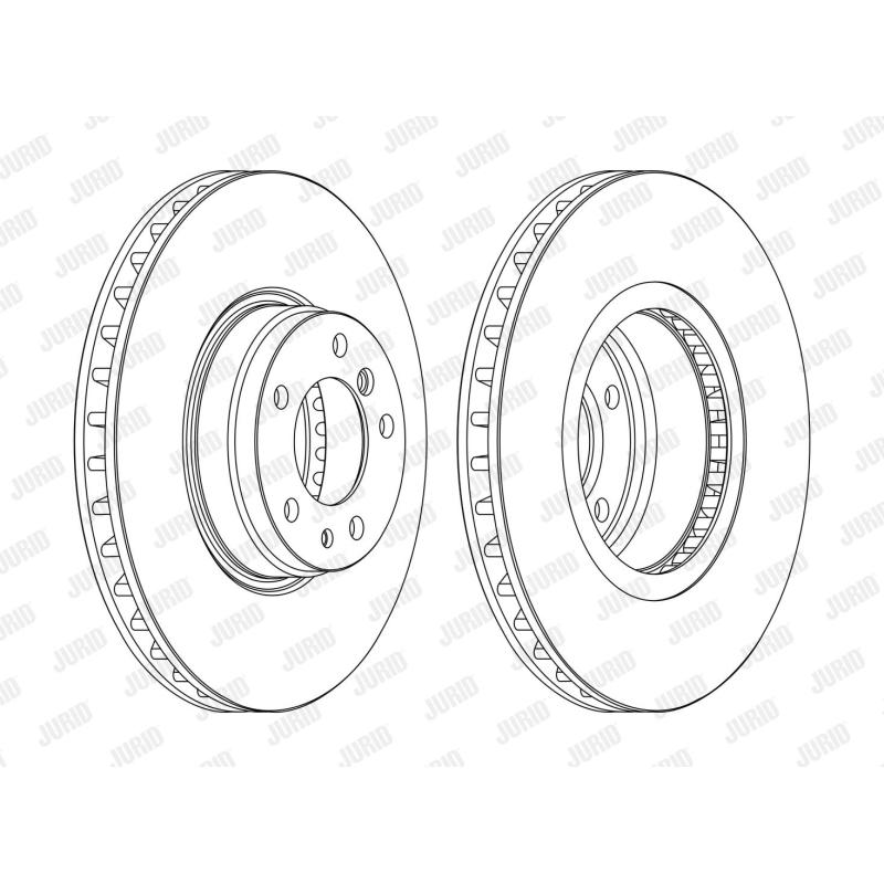 Jeu de 2 disques de frein avant JURID 562091JC-1 - Visuel 1