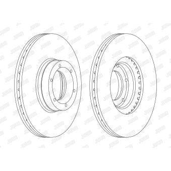 Jeu de 2 disques de frein avant JURID OEM 7700302128