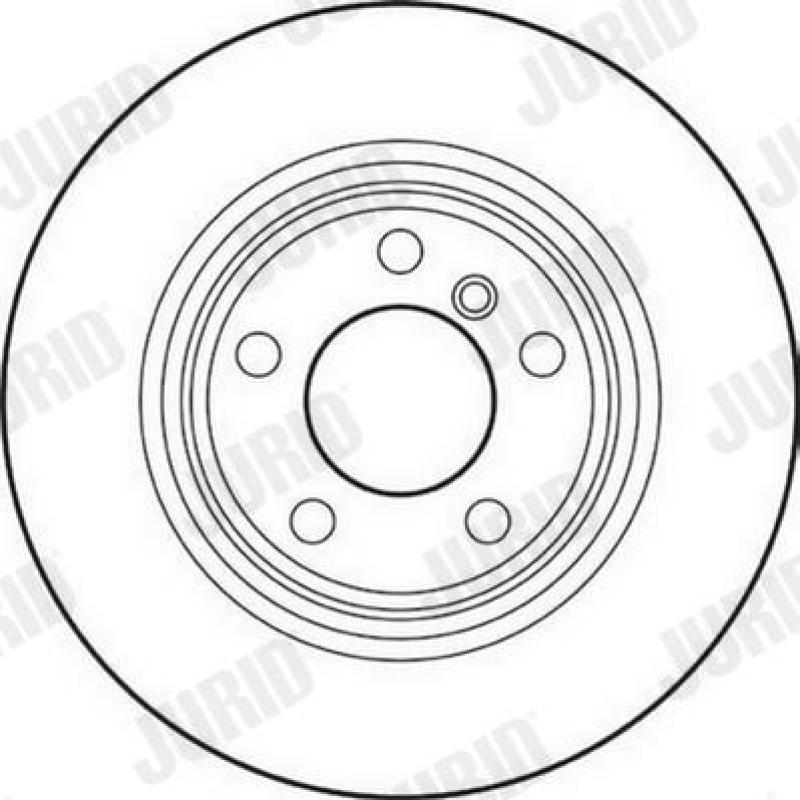 Jeu de 2 disques de frein arrière JURID 562135JC - Visuel 1