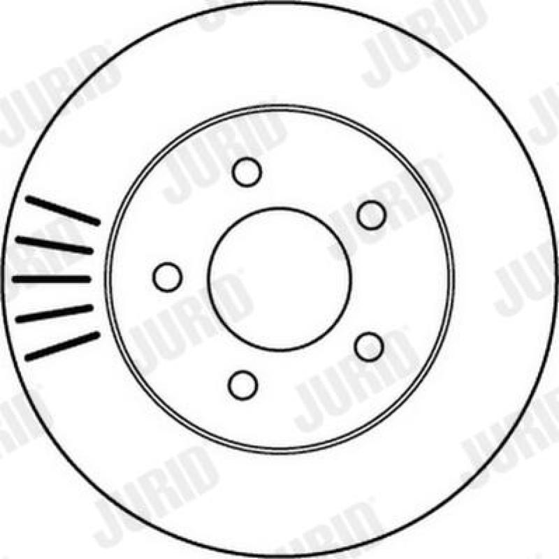 Jeu de 2 disques de frein avant JURID 562137JC - Visuel 1