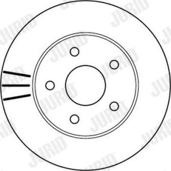 Jeu de 2 disques de frein avant JURID 562147JC pour JEEP CHEROKEE 2.1 TD - 87cv