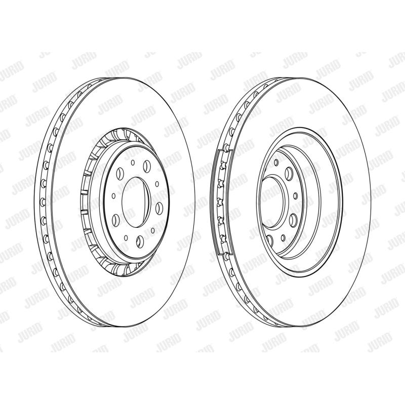 Jeu de 2 disques de frein avant JURID 562217JC-1 - Visuel 1