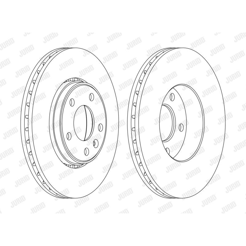 Jeu de 2 disques de frein avant JURID 562241JC-1 - Visuel 1