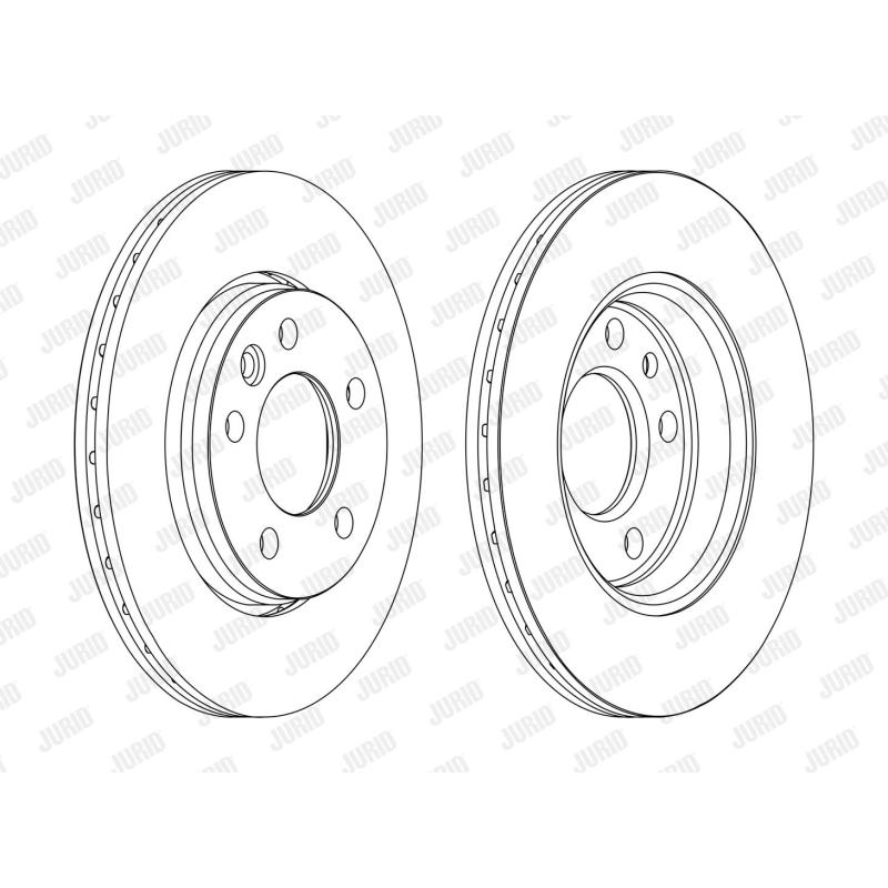 Jeu de 2 disques de frein arrière JURID 562262JC - Visuel 1