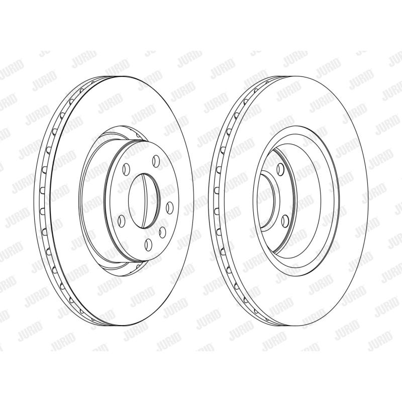 Jeu de 2 disques de frein avant JURID 562271JC-1 - Visuel 1